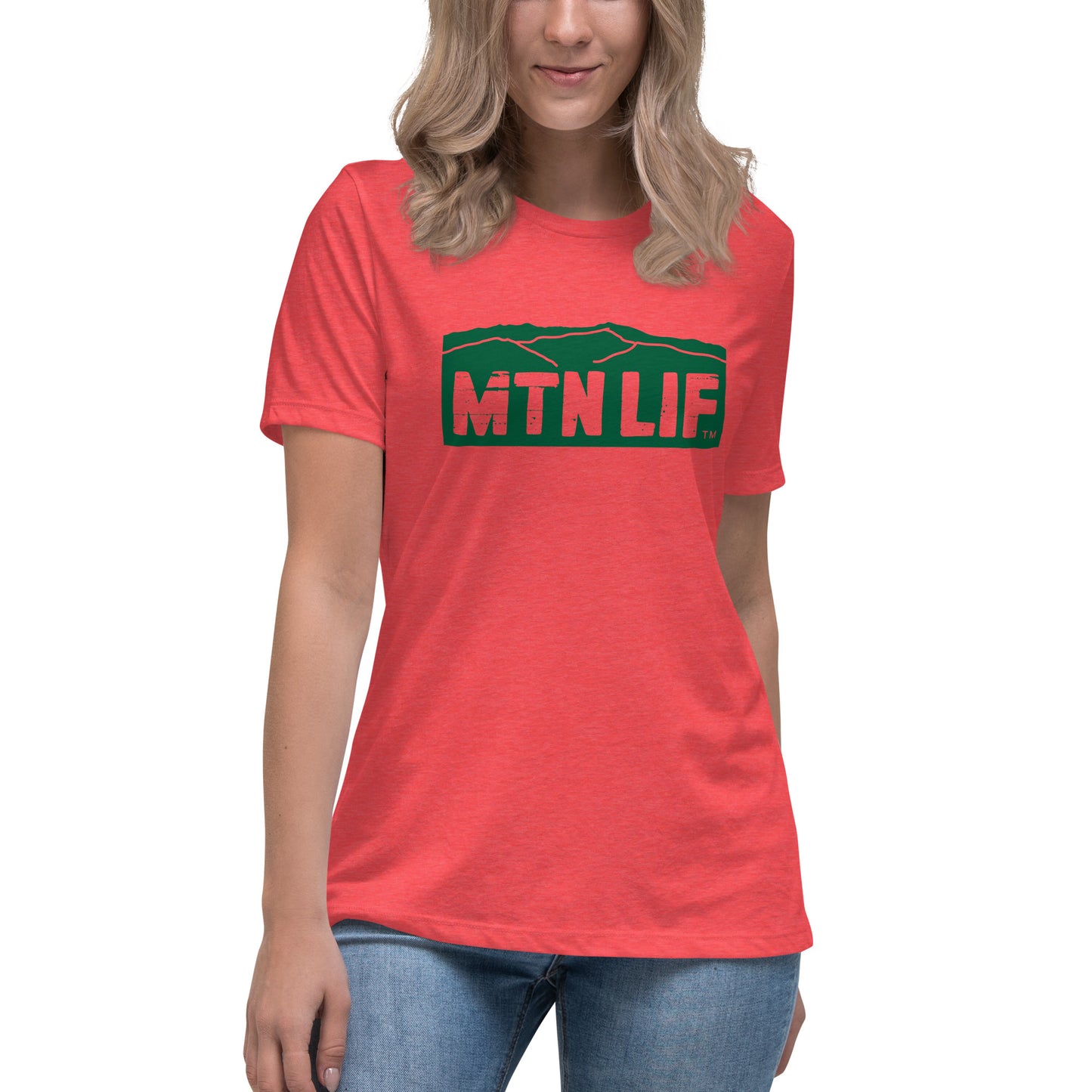 MTN LIF™ Women's Relaxed T-Shirt GREEN mtn logo