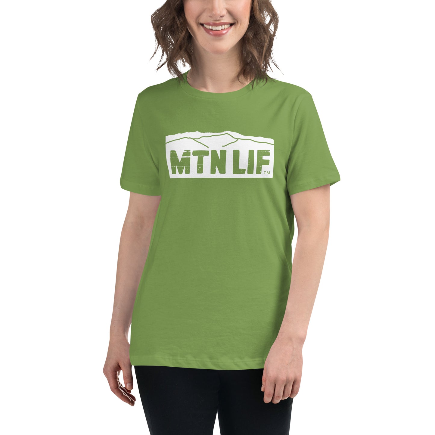 MTN LIF™ Women's Relaxed T-Shirt WHITE mtn logo