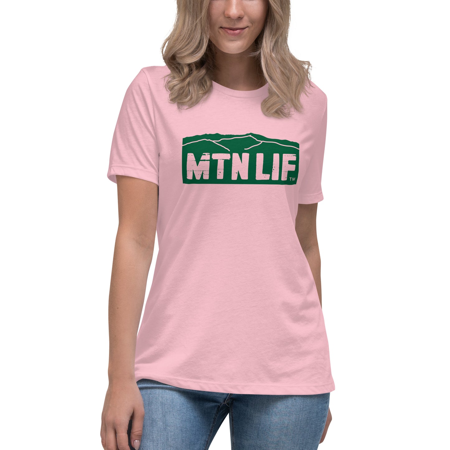 MTN LIF™ Women's Relaxed T-Shirt GREEN mtn logo