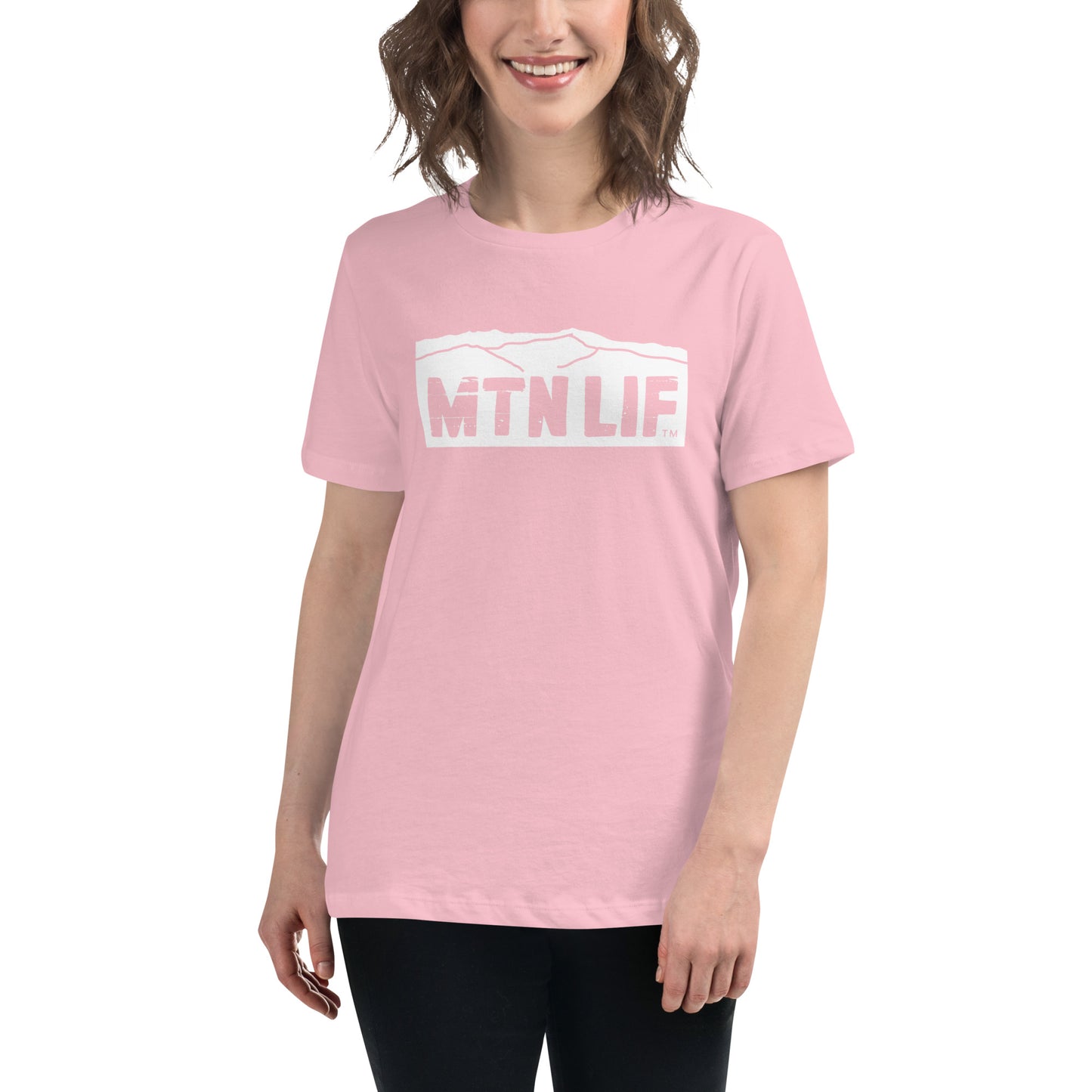 MTN LIF™ Women's Relaxed T-Shirt WHITE mtn logo