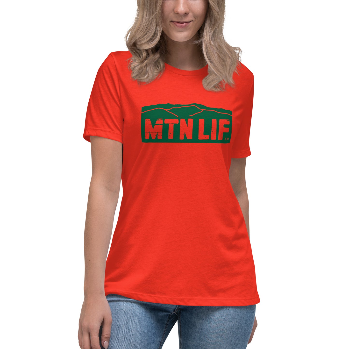 MTN LIF™ Women's Relaxed T-Shirt GREEN mtn logo