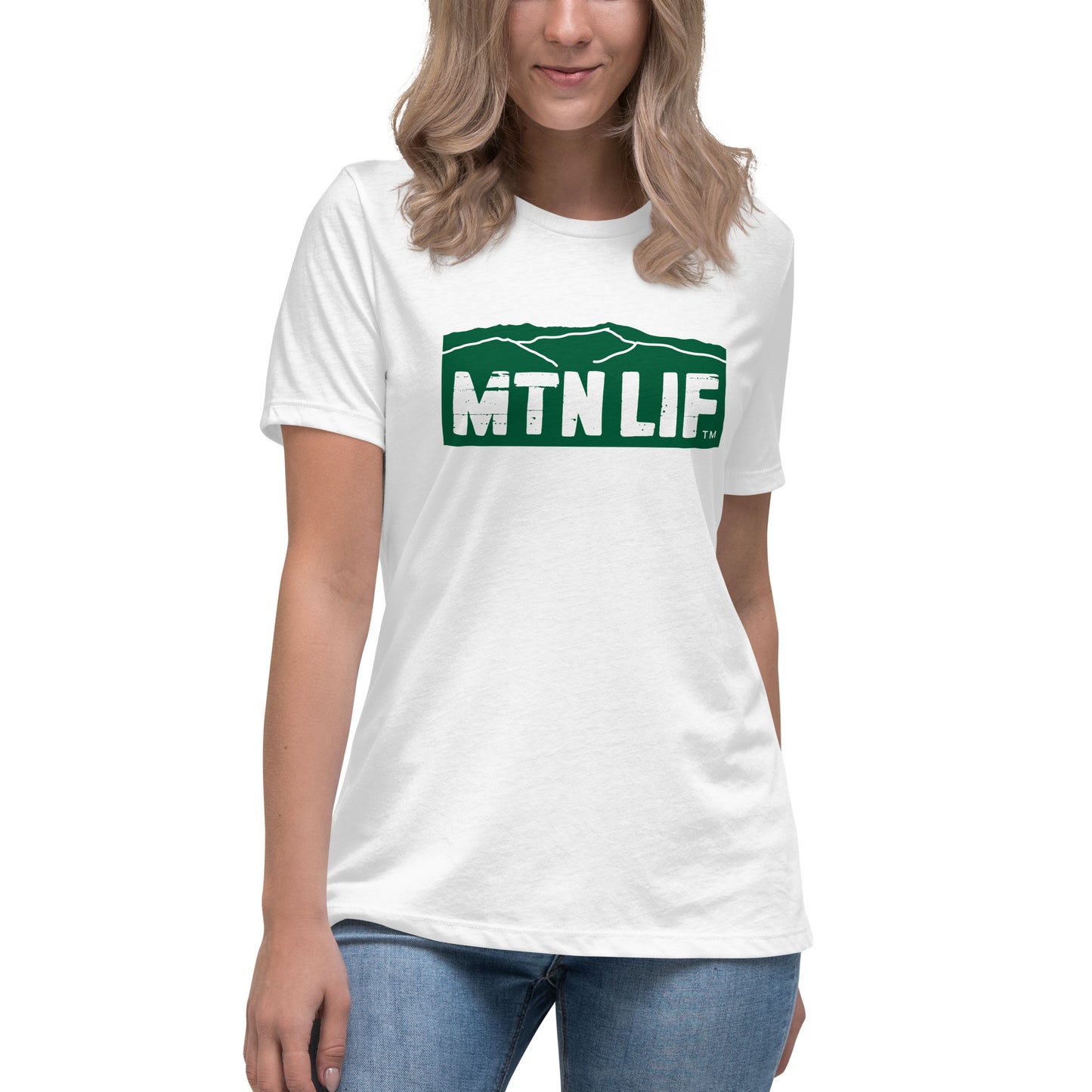 MTN LIF™ Women's Relaxed T-Shirt GREEN mtn logo