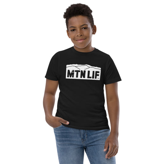 MTN LIF™ Youth jersey t-shirt- WHITE mtn logo