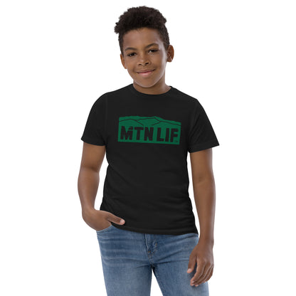 MTN LIF™ Youth jersey t-shirt- GREEN mtn logo