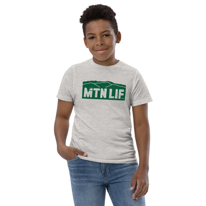 MTN LIF™ Youth jersey t-shirt- GREEN mtn logo