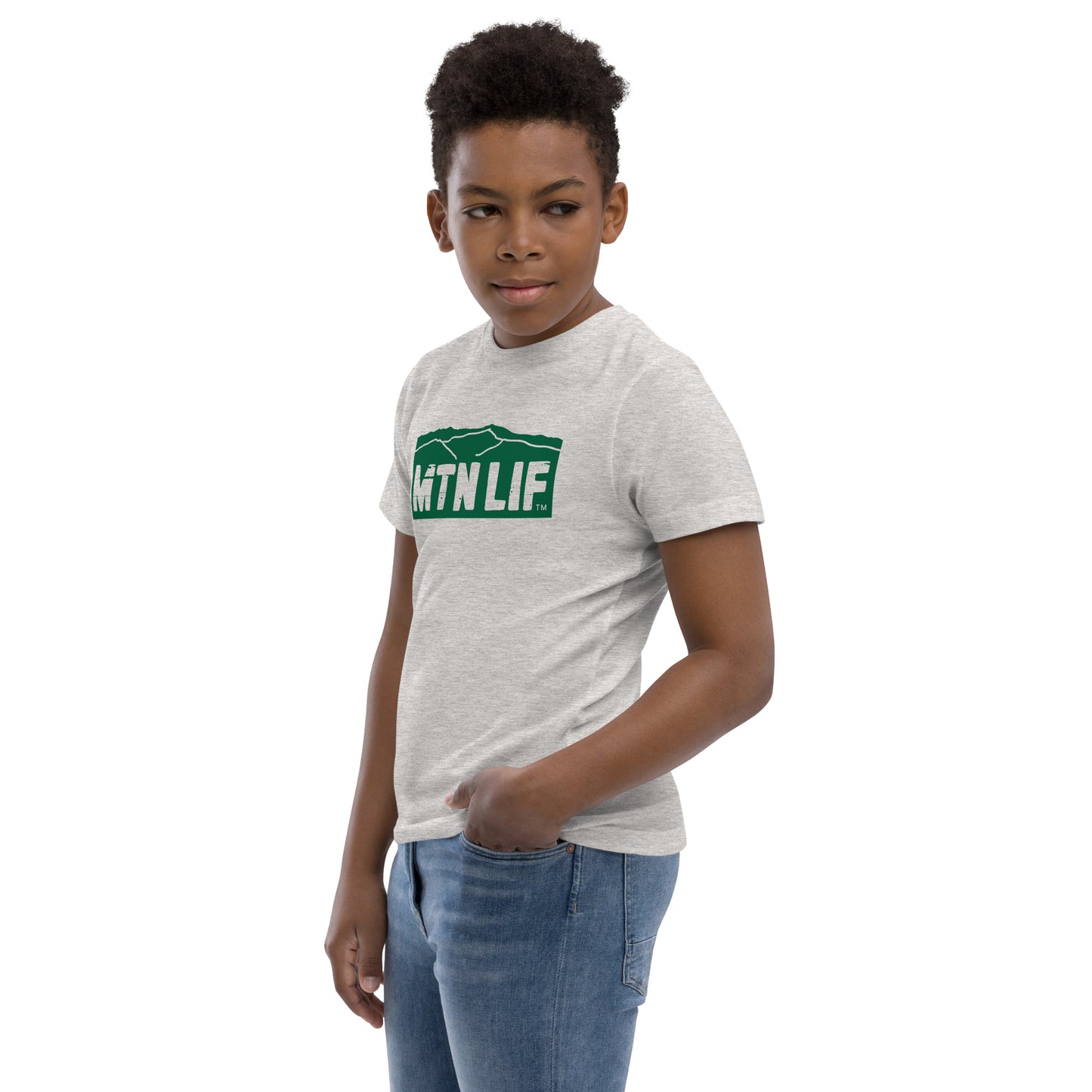 MTN LIF™ Youth jersey t-shirt- GREEN mtn logo