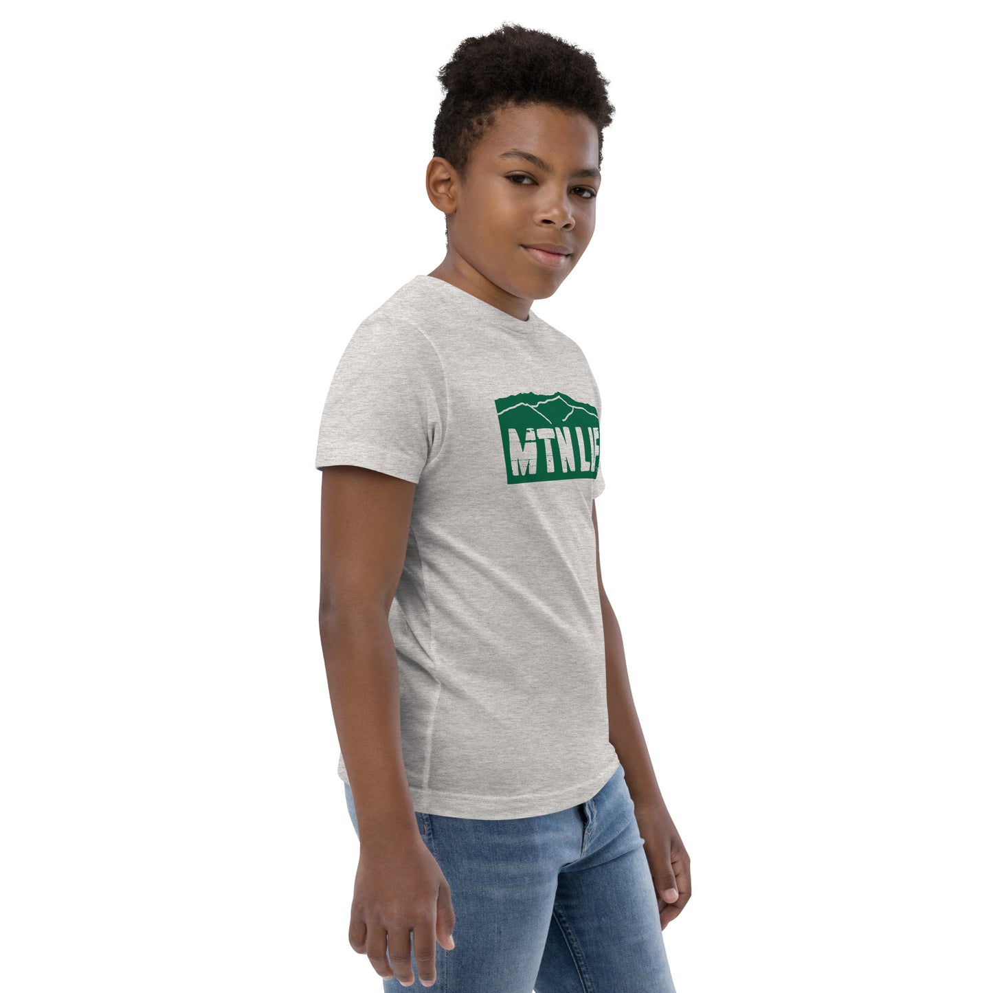 MTN LIF™ Youth jersey t-shirt- GREEN mtn logo