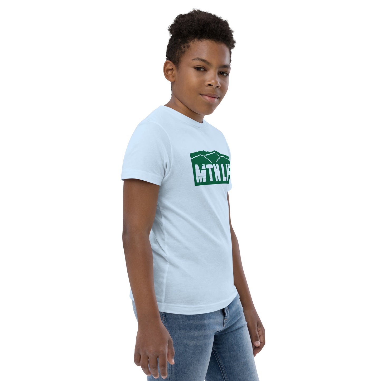 MTN LIF™ Youth jersey t-shirt- GREEN mtn logo