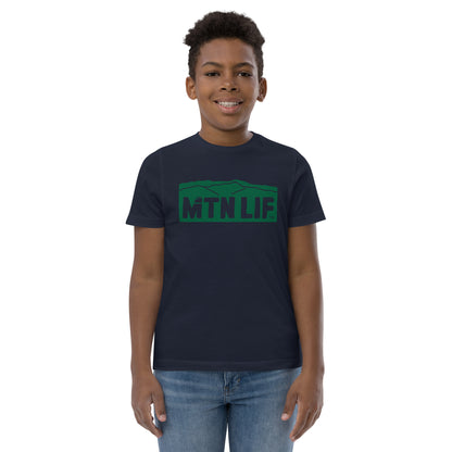 MTN LIF™ Youth jersey t-shirt- GREEN mtn logo