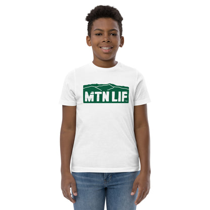 MTN LIF™ Youth jersey t-shirt- GREEN mtn logo